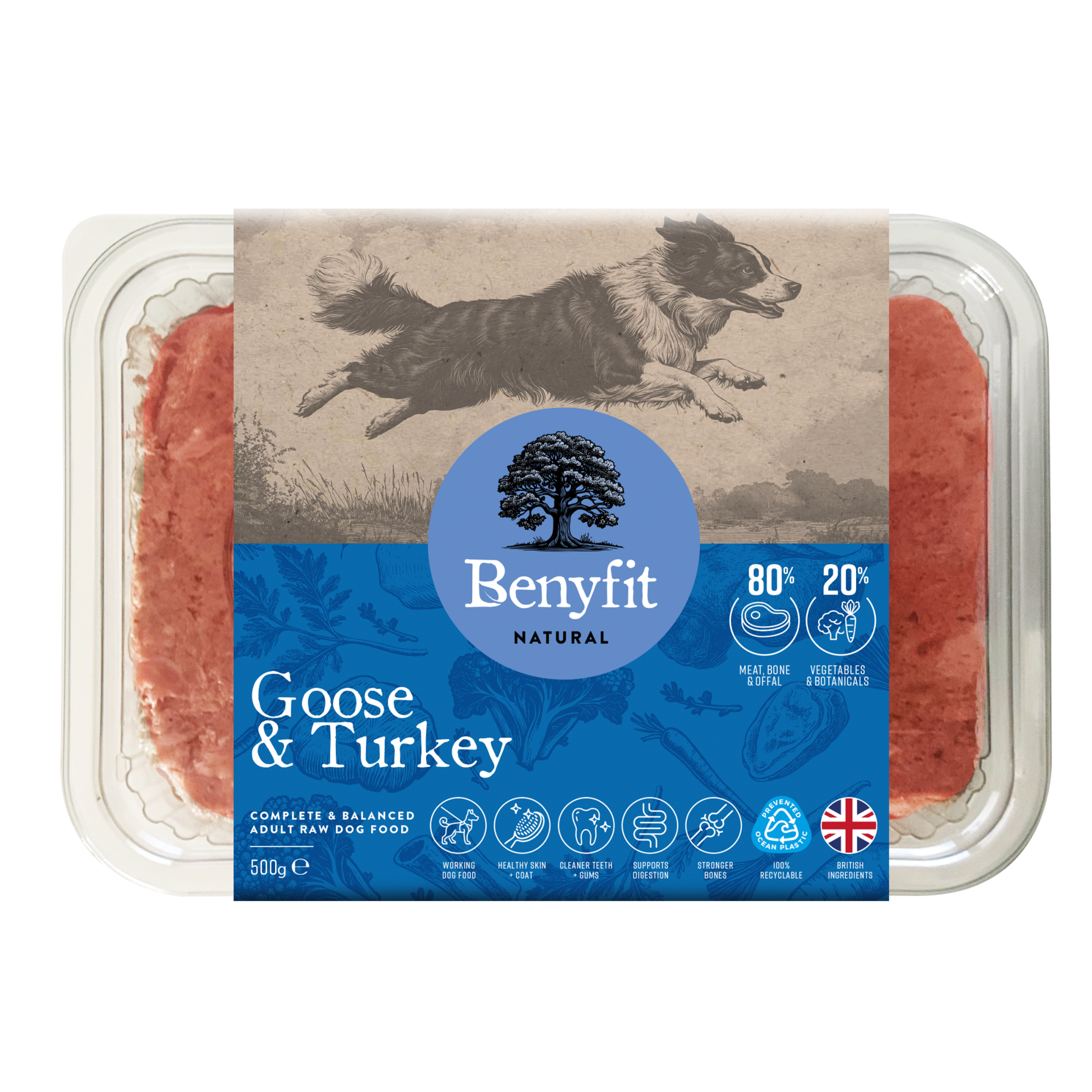 Goose Turkey Complete Raw Dog Food Benyfit Natural
