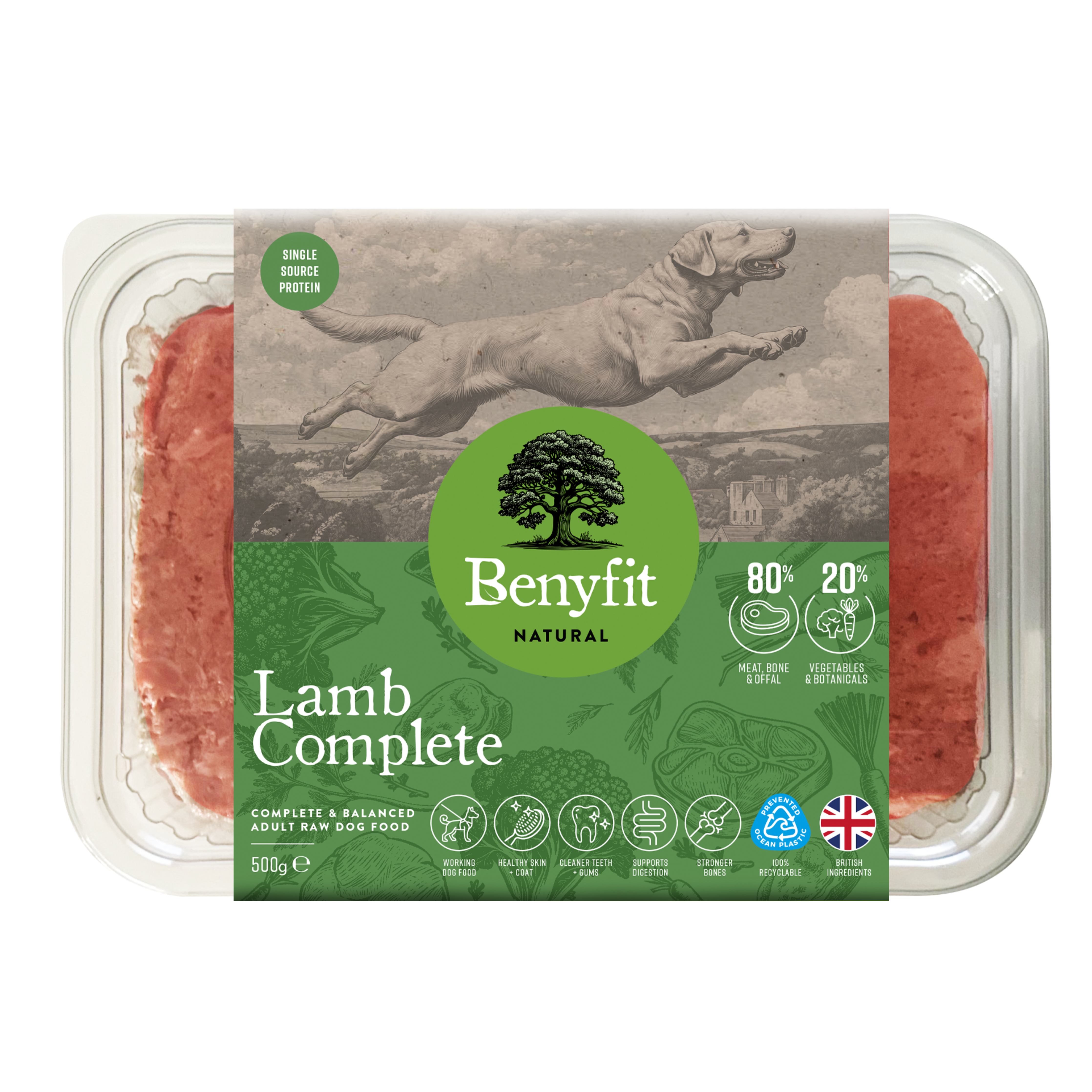 Nature's Protection Hundefutter Adult Mit Lamm – 500 G, Ausgewogenes Trockenfutter Für Ausgewachsene Hunde