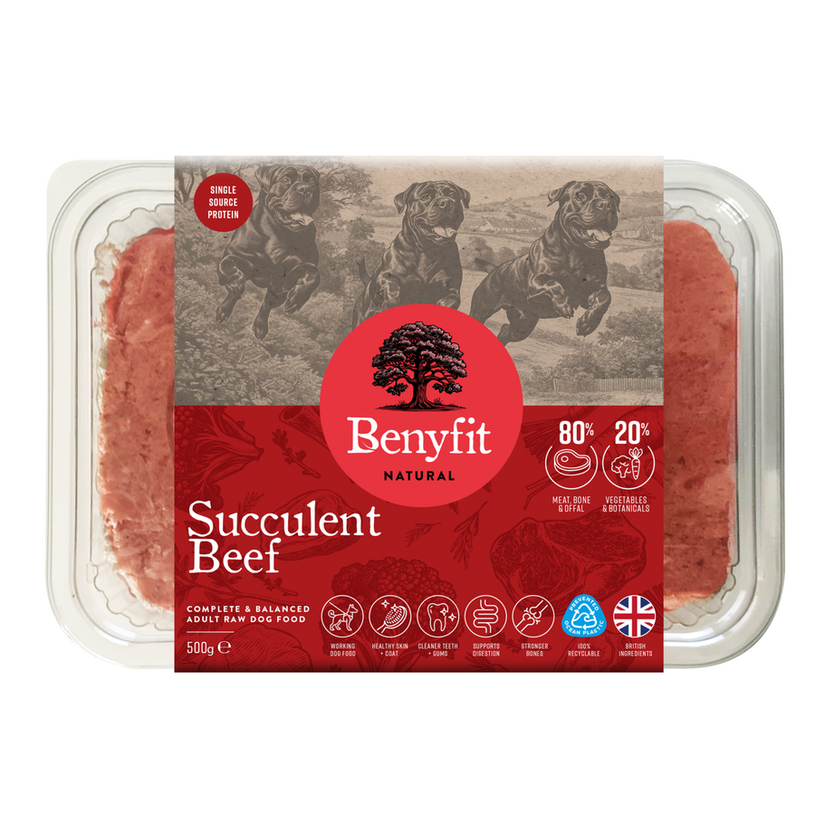 beef single protein complete raw dog food benyfit natural