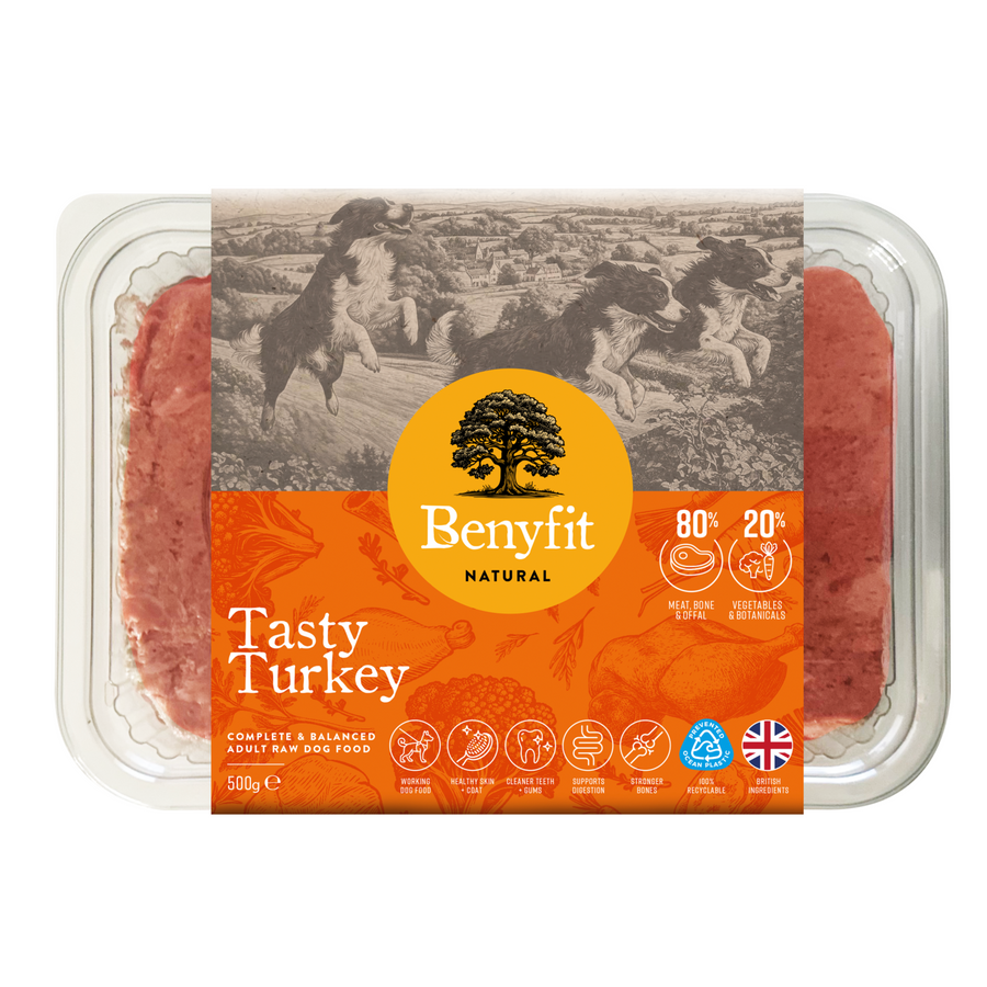 turkey complete raw dog food benyfit natural