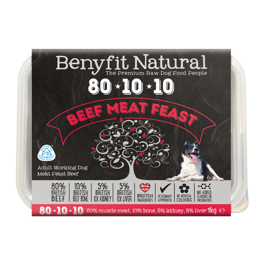 80-10-10  Beef Meat Feast Adult Raw Working Dog Food