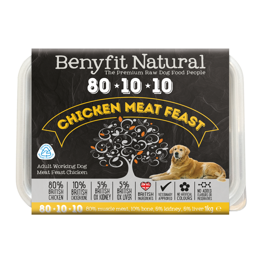 80 10 10 Chicken Meat Feast Adult Raw Working Dog Food