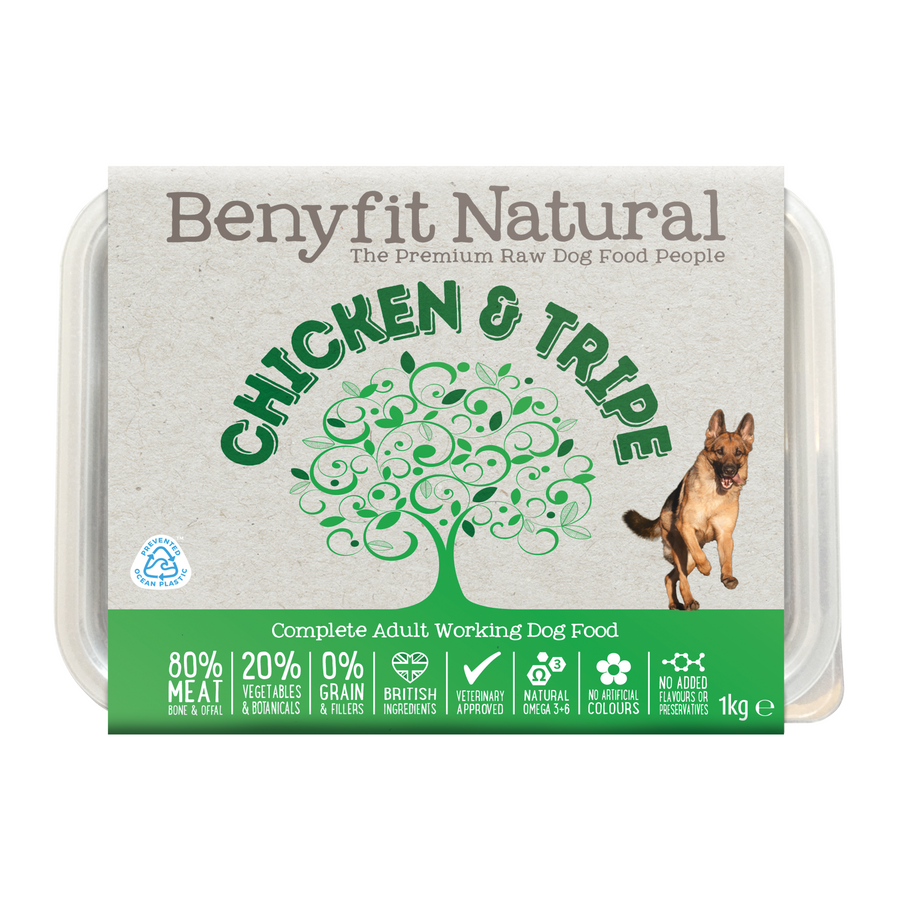 Chicken & Tripe Complete Adult Raw Working Dog Food