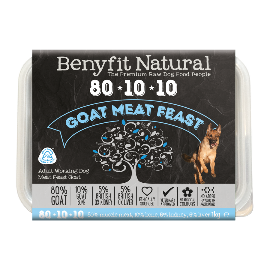 80-10-10 Goat Meat Feast Adult Raw Working Dog Food