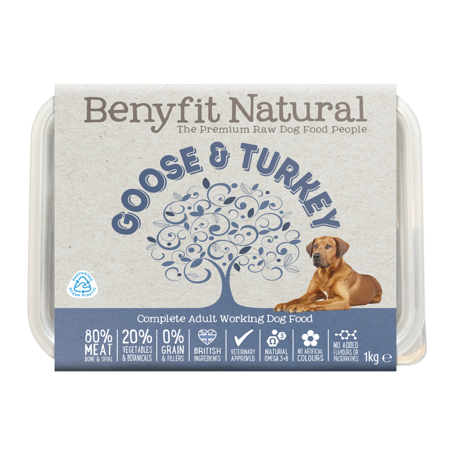 goose and turkey premium raw dog food, complete and balanced turkey and goose raw dog food recipe