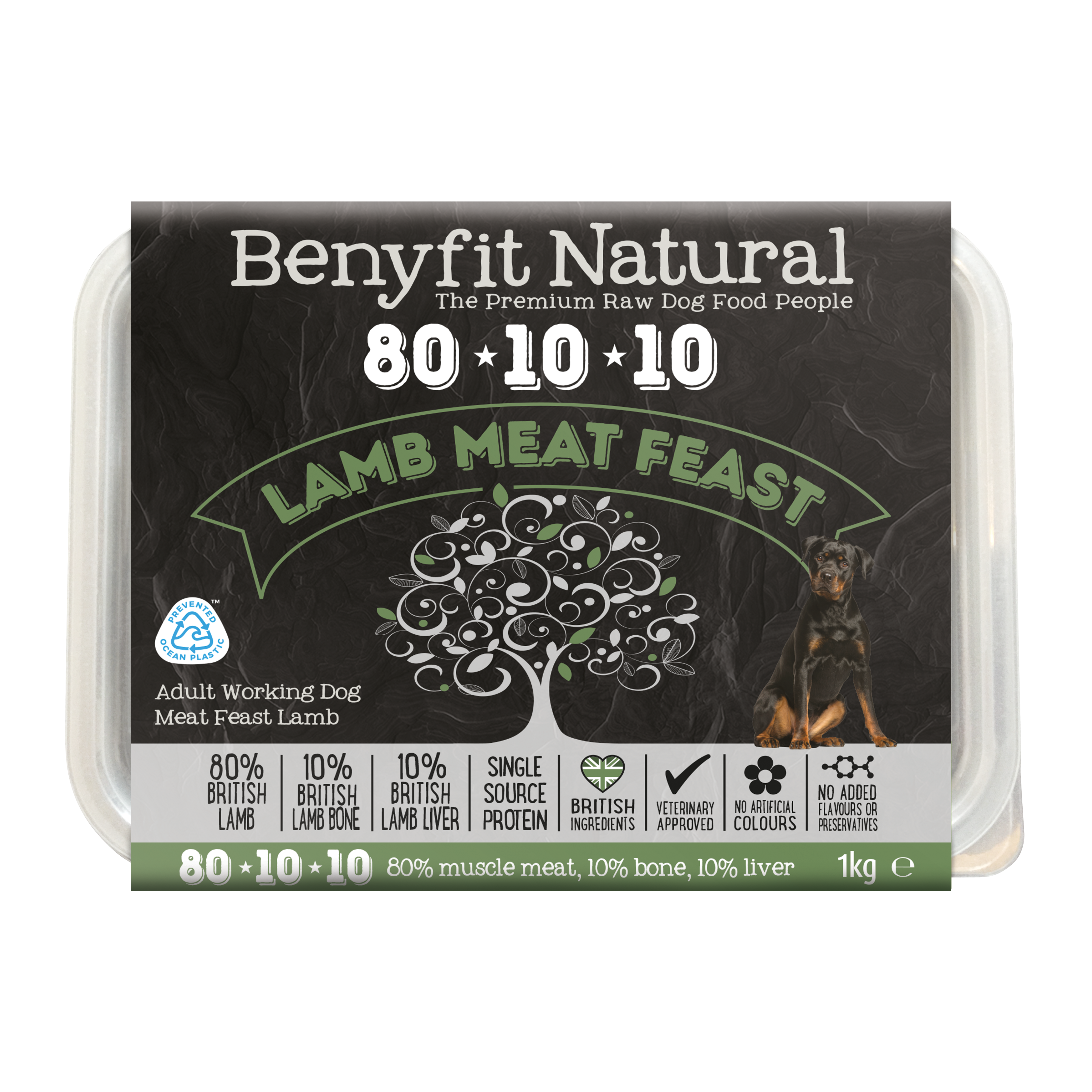 Lamb 80 10 10 Raw Dog Food Benyfit Natural