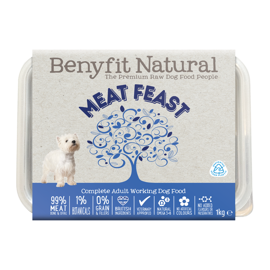 meat feast raw dog food, veg free raw dog food with 99% meat, bone and offal with turkey