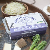 Puppy turkey raw dog food complete and balanced