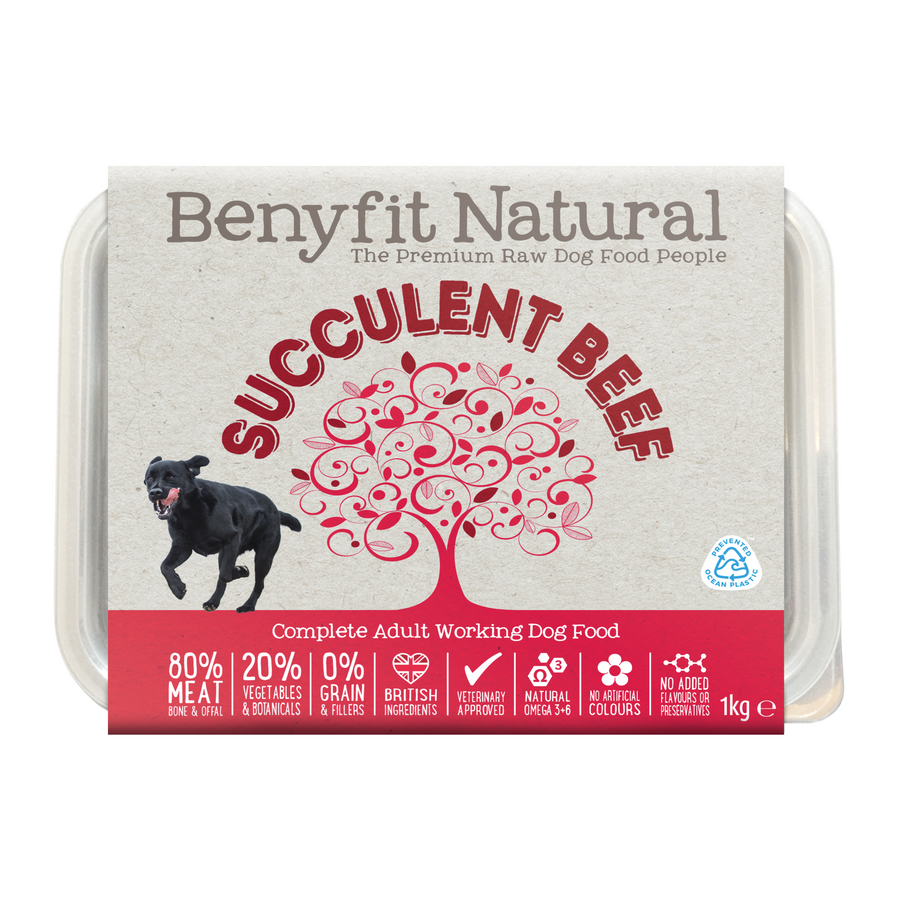 Succulent Beef Complete Adult Raw Working Dog Food