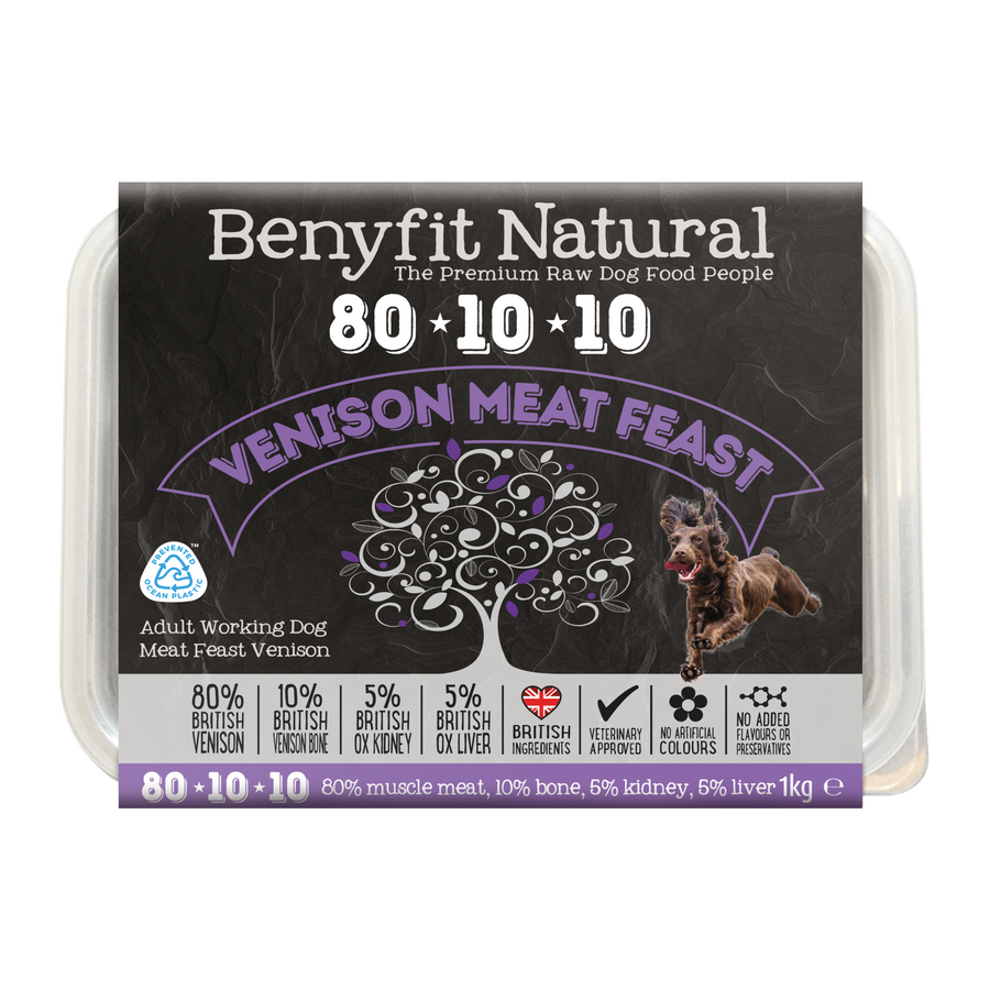 80-10-10 Venison Meat Feast Adult Raw Working Dog Food