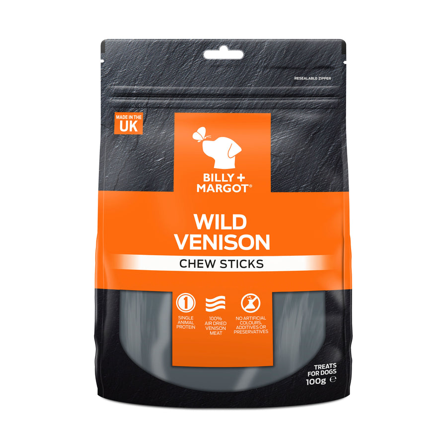 Wild venison chew stick dog treats